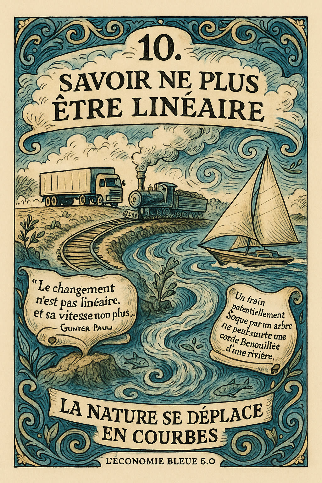 Ligne courbe contre ligne droite